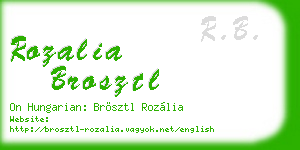 rozalia brosztl business card