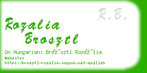 rozalia brosztl business card